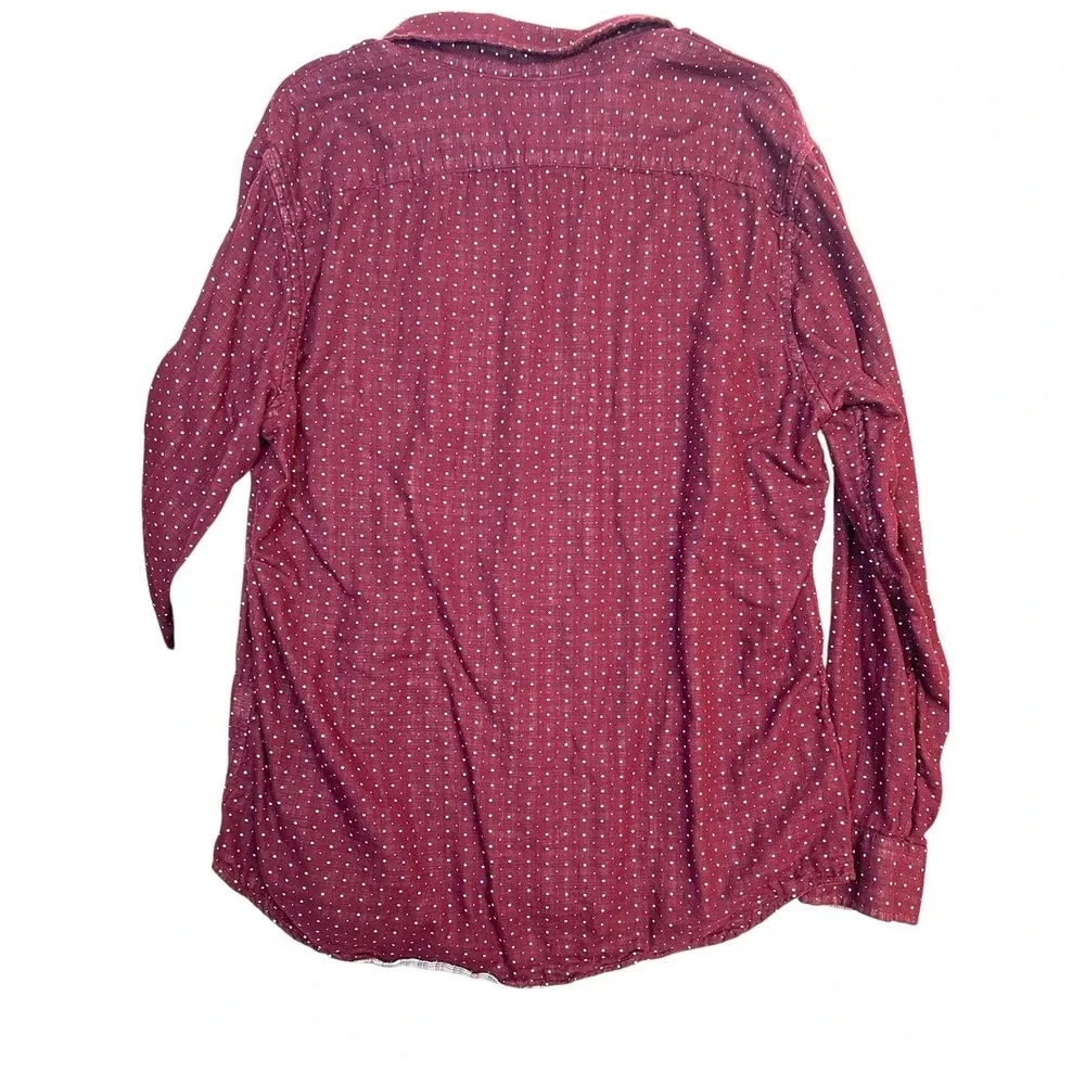 Men's‎ Banana Republic Standard Fit Long Sleeve Button Down Size L Maroon